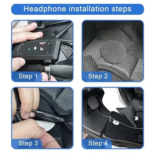 EJEAS V6 Pro Motorcycle Helmet Bluetooth Intercom 850mAh Waterproof Noise Cancellation thumbnail 8