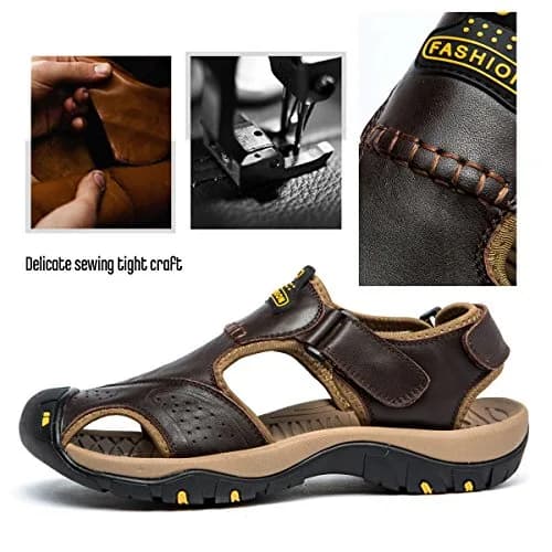 BINSHUN Leather Hiking Sandals for Men | Water-Resistant Outdoor Sport Shoes (US6/US7.5/US9.5/US11.5) thumbnail 4