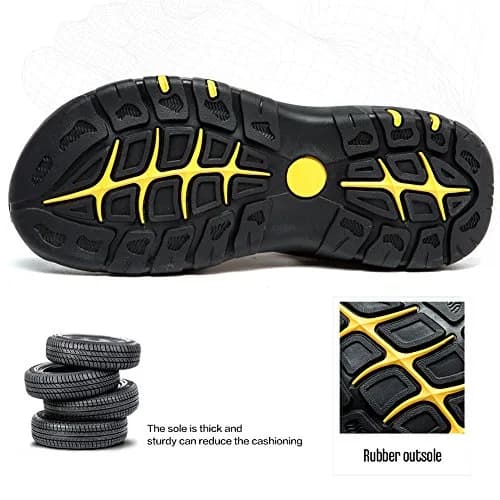 BINSHUN Leather Hiking Sandals for Men | Water-Resistant Outdoor Sport Shoes (US6/US7.5/US9.5/US11.5) thumbnail 5