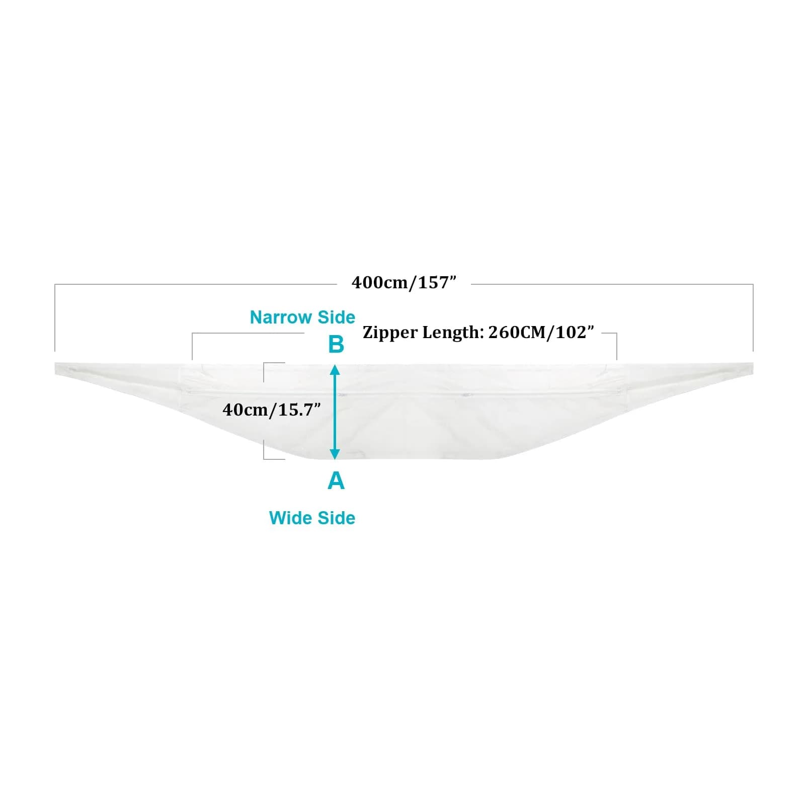 HOOMEE Universal Window Seal for Portable Air Conditioners & Dryers 400cm (157") | Easy Install Zip & Adhesive Fastener - view 3