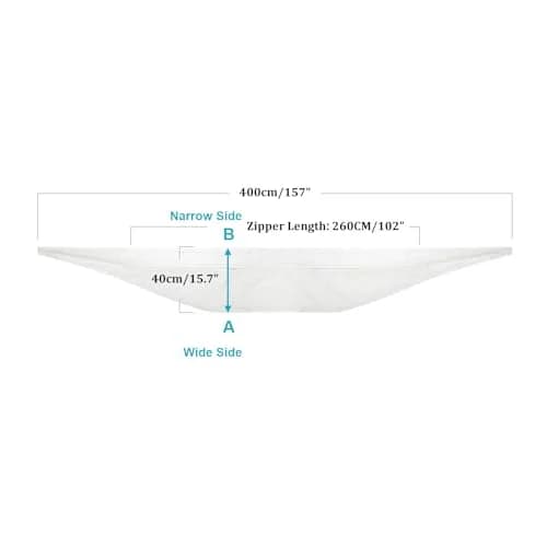 HOOMEE Universal Window Seal for Portable Air Conditioners & Dryers 400cm (157") | Easy Install Zip & Adhesive Fastener thumbnail 3