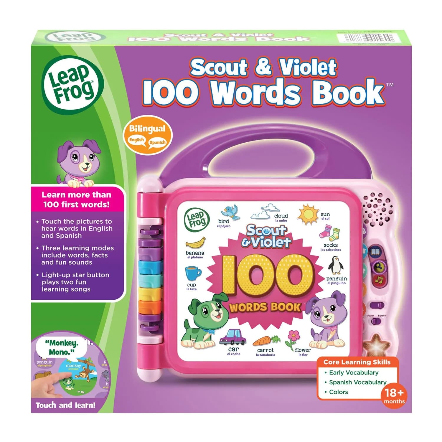 LeapFrog Scout and Violet 100 Words Book | Bilingual Learning Toy for Toddlers - view 7