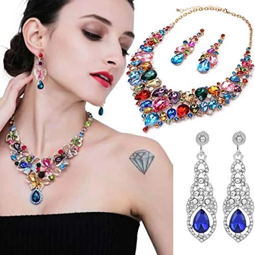 Jyukan Teardrop Crystal AB Resin Rhinestone 14mm x 10mm | Sparkling Pointback Glass for Jewelry & Crafts thumbnail 8