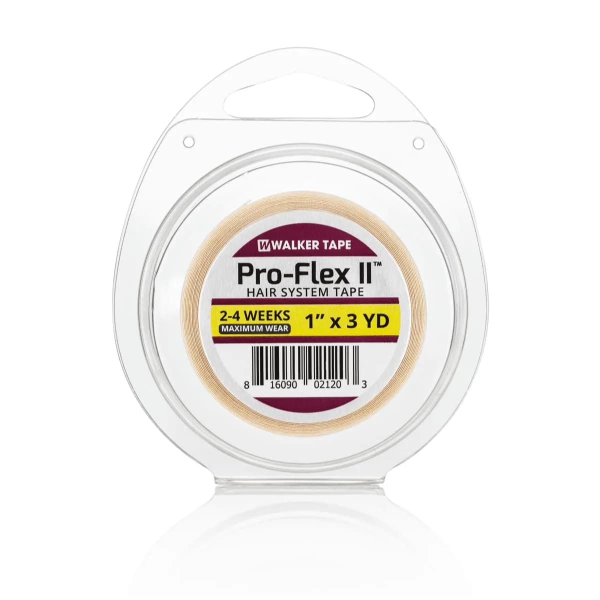 Walker Tape Pro Flex Tape 1" x 3 yrd Roll Double Side Adhesive | Maximum 4 Weeks Hold — White