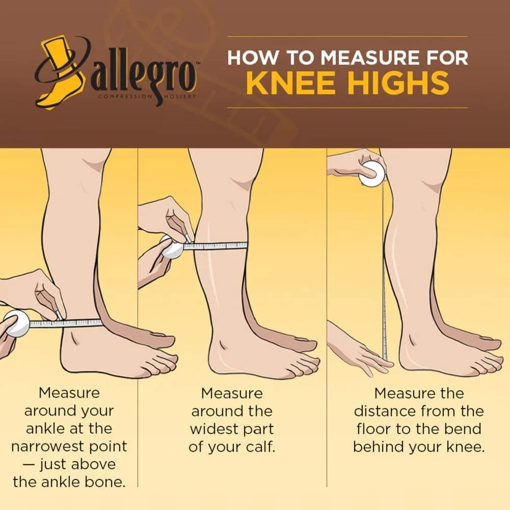 Allegro 15-20 mmHg Microfiber Thigh High Compression Hose | Soft, Supportive & Made in USA