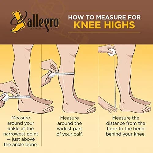 Allegro 15-20 mmHg Microfiber Thigh High Compression Hose | Soft, Supportive & Made in USA thumbnail 1