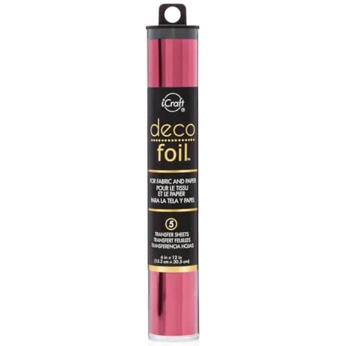 iCraft Deco Foil Transfer Sheets Wild Cherry 6" x 12" (5 Sheets) | Acid-Free Metallic Craft Foil thumbnail 1