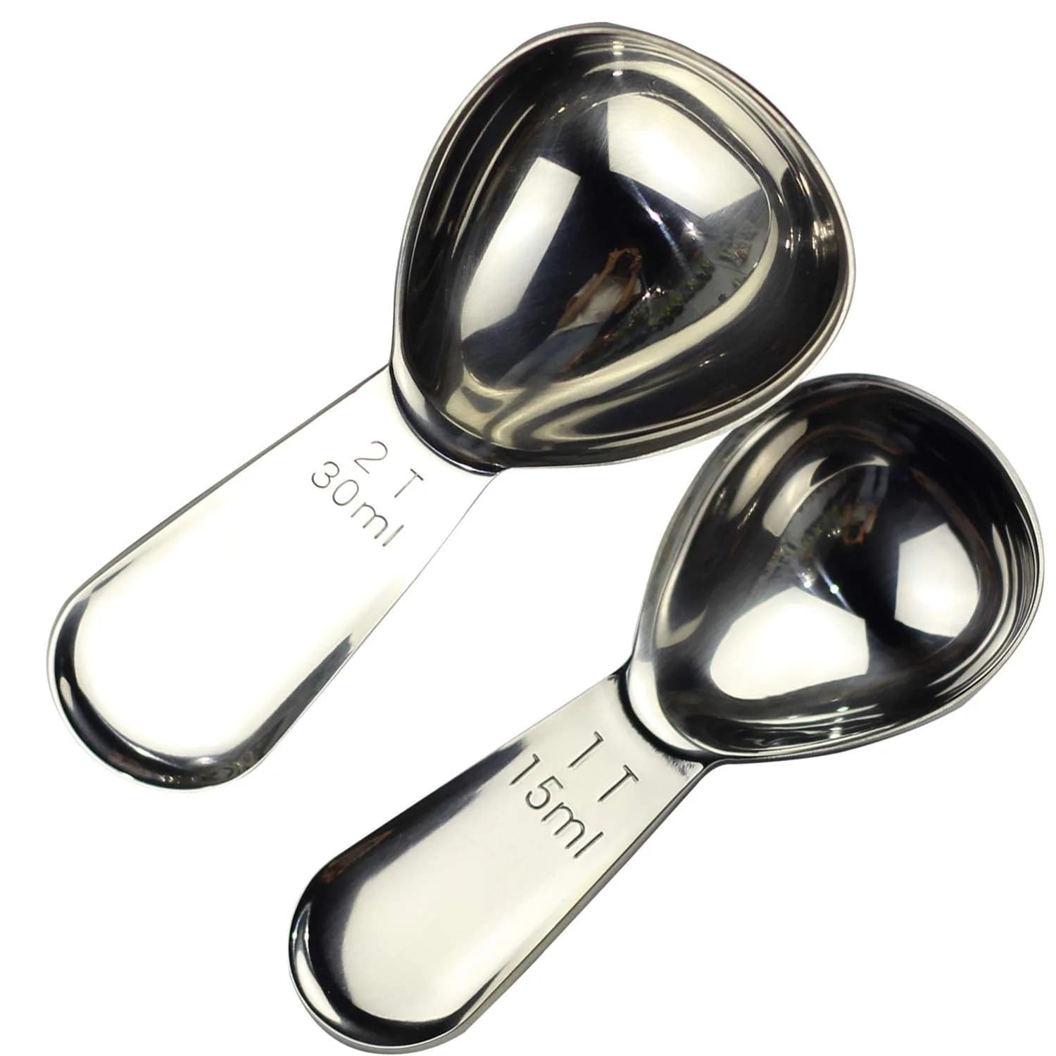 CoaGu 30ml (2Tbsp) Stainless Steel Coffee Scoop | Precise Brewing & Baking — Silver