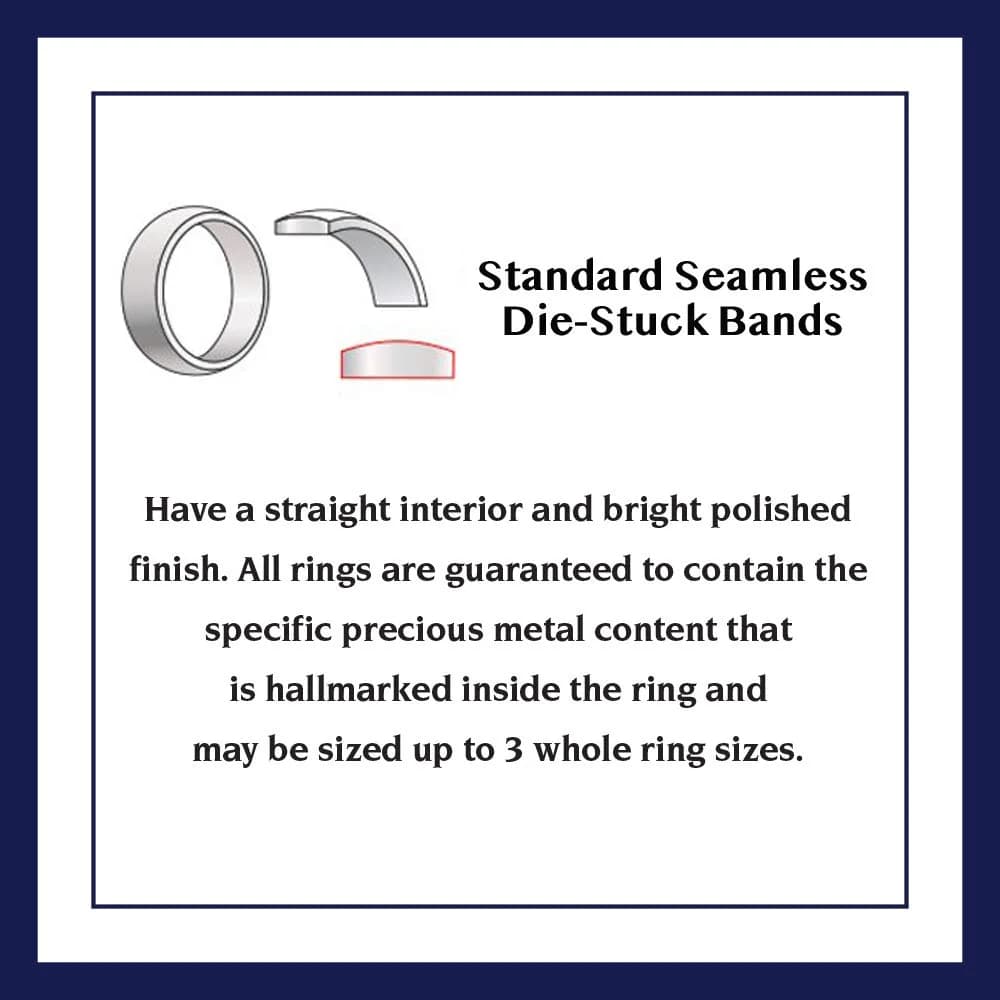 DECADENCE 14K White Gold 1mm Polished Wedding Band Size 6.5 | Solid 14K Gold, Made in Italy thumbnail 4
