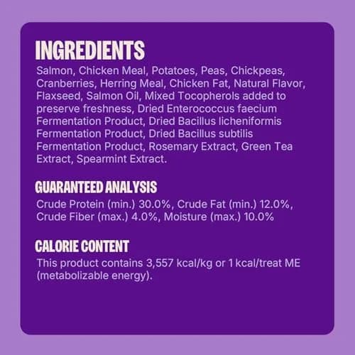 Wellness Kittles Crunchy Cat Treats Salmon & Cranberries Flavor 170g (6 oz) | Grain-Free Dental Snack thumbnail 6