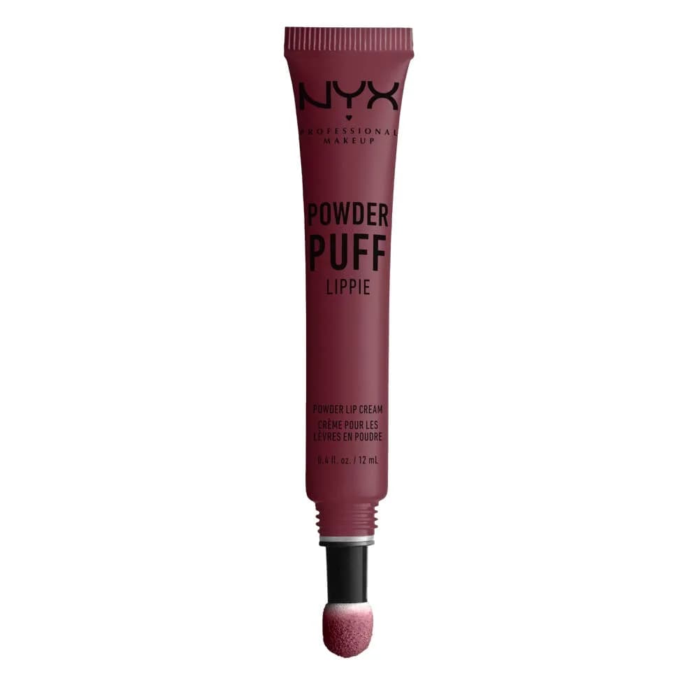NYX PROFESSIONAL MAKEUP Powder Puff Lippie Lip Cream, Moody (Cool Toned Plum) | Matte, Long Lasting, Vegan Lipstick — Moody