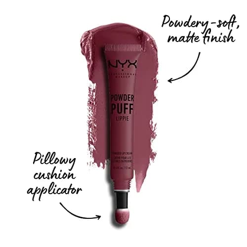 NYX PROFESSIONAL MAKEUP Powder Puff Lippie Lip Cream, Moody (Cool Toned Plum) | Matte, Long Lasting, Vegan Lipstick thumbnail 2