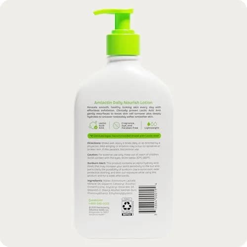 AmLactin Daily Nourish Body Lotion 400ml (14.1 oz) | Exfoliates & Moisturizes for Dry Skin thumbnail 6
