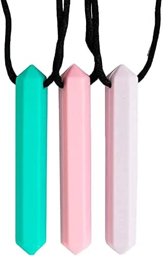 Tilcare Chew Chew Pencil Sensory Necklace 3-Pack | Calming Silicone Chewy Toys for Kids & Adults thumbnail 1