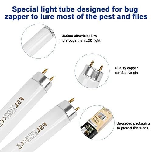Micnaron Bug Zapper Light Bulb 10W | UV Replacement Bulb for Mosquito Killer, Indoor Use thumbnail 5