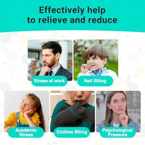 Tilcare Chew Chew Crayon Sensory Necklace Set – Ocean Blue 3-Pack | Safe Silicone Chewy Toy for Kids & Adults thumbnail 7