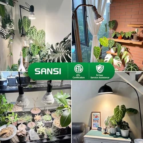 SANSI 36W BR30 Grow Light Bulb 4000K Daylight Full Spectrum | 16.5 cm (6.5 in) Height, 12.9 cm (5.16 in) Diameter thumbnail 6