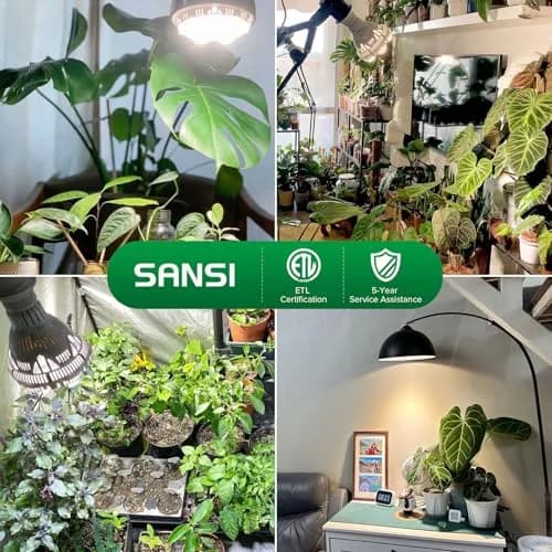 SANSI 24W Full Spectrum Grow Light Bulb 4000K Daylight | 300W Equivalent BR30 LED Plant Light thumbnail 6