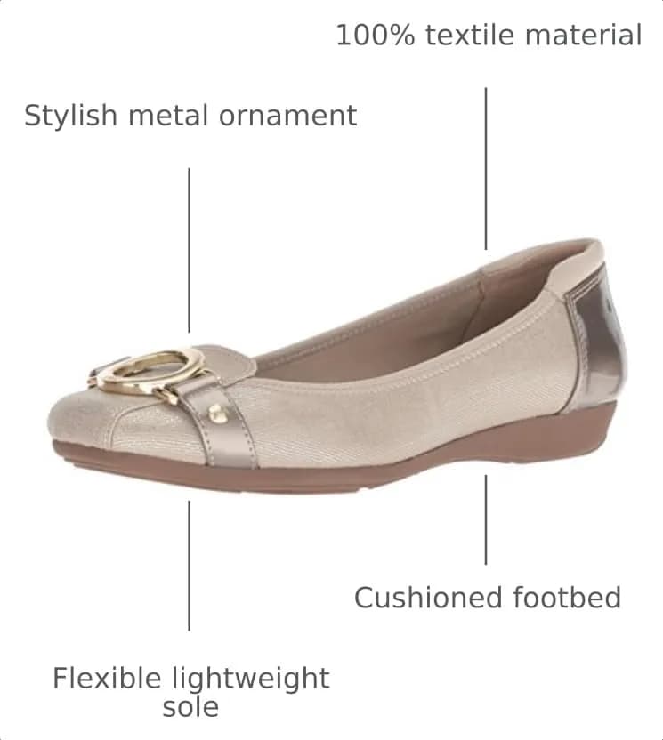 Anne Klein Sport Umeko Ballet Flat 11 | Cushioned, Lightweight, Fashion Casual thumbnail 3