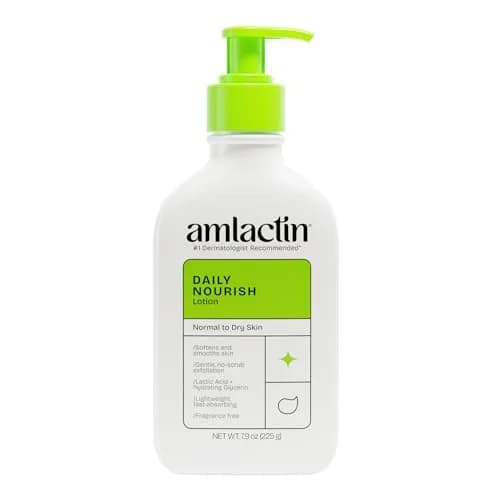 AmLactin Daily Nourish Body Lotion 233ml (7.9 Fl Oz) | 12% Lactic Acid Exfoliates & Hydrates Rough Dry Skin thumbnail 1