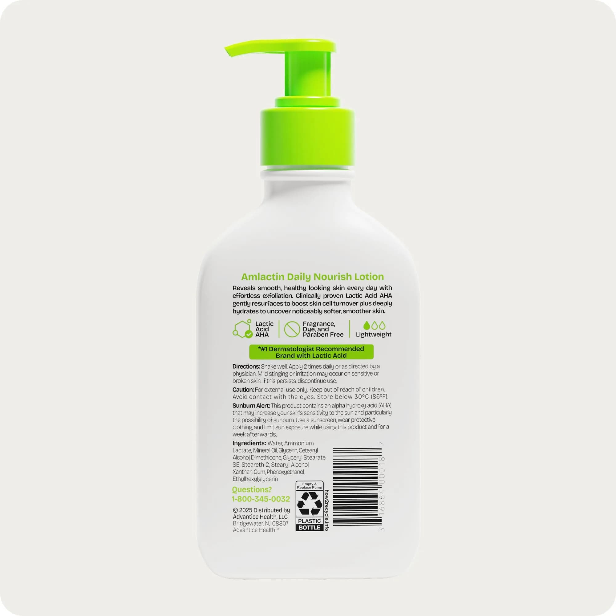 AmLactin Daily Nourish Body Lotion 233ml (7.9 Fl Oz) | 12% Lactic Acid Exfoliates & Hydrates Rough Dry Skin - view 6
