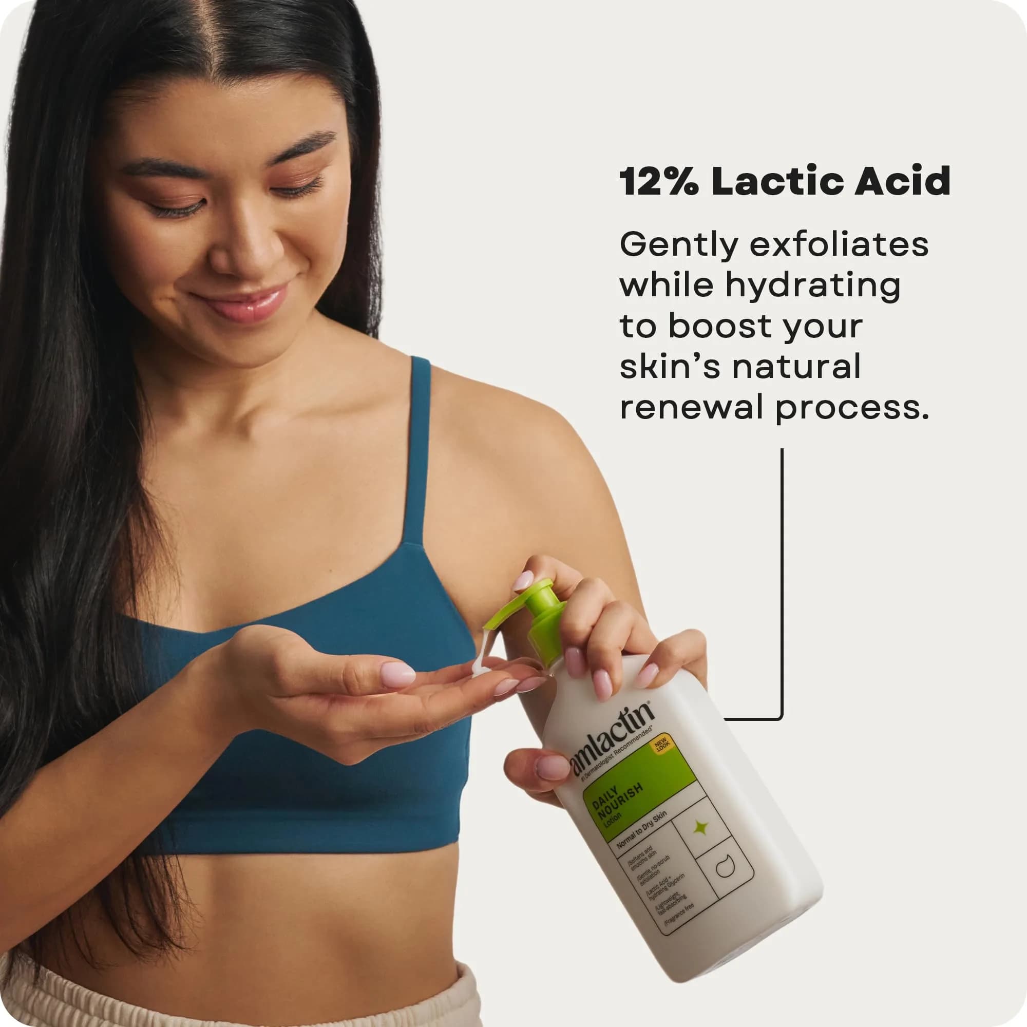 AmLactin Daily Nourish Body Lotion 12% Lactic Acid 470ml (15.8 Fl Oz) | Dermatologist Recommended for Dry Skin - view 3