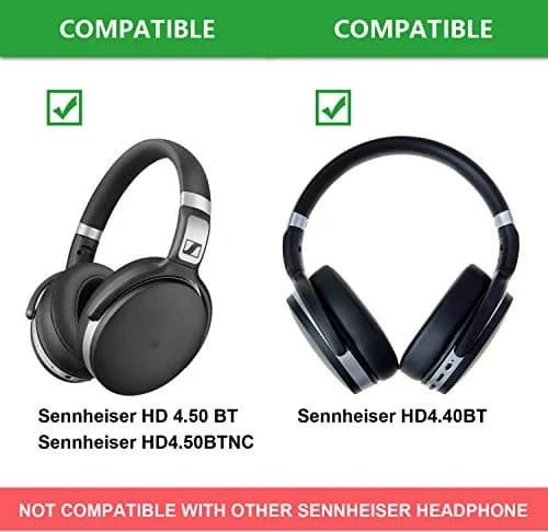 defean Replacement Earpads for Sennheiser HD 4.50BT, HD 4.40BT, HD 4.30G, HD 450BT, HD 350BT Headsets (Black, 2-Pack) thumbnail 2