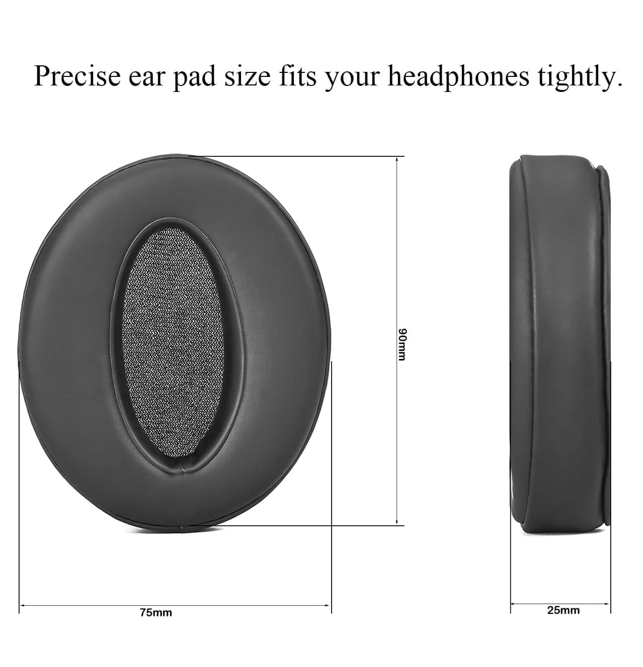 defean Replacement Earpads for Sennheiser HD 4.50BT, HD 4.40BT, HD 4.30G, HD 450BT, HD 350BT Headsets (Black, 2-Pack) - view 4