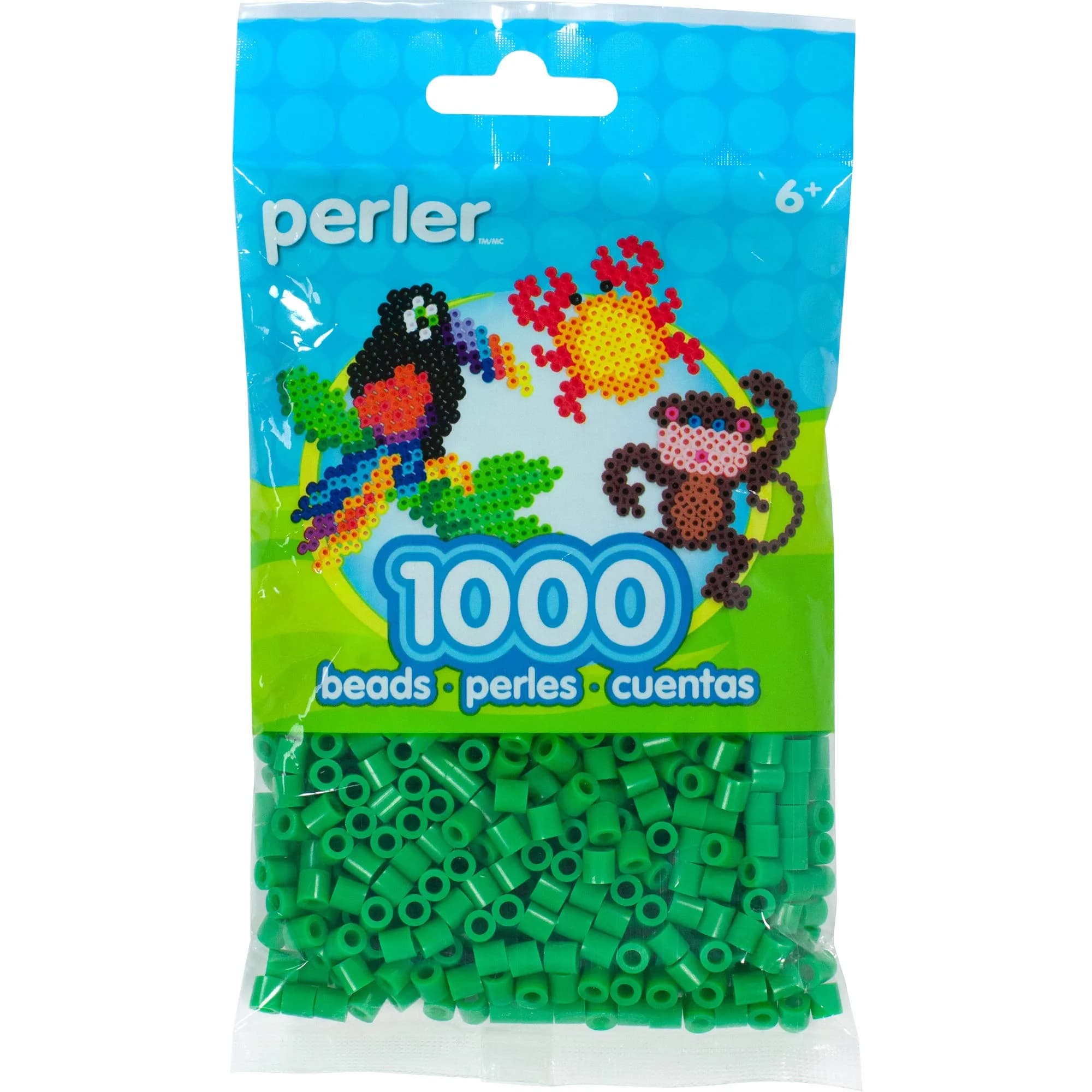 Perler Beads Fuse Beads for Crafts 1000pcs Shamrock Green | Creative Crafting for Kids & Adults