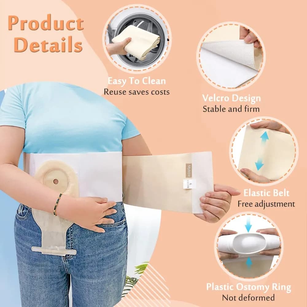 Mybow Ostomy Belt Hernia Support for Men & Women, XL 40-43 Inch Waist | Post-Operative Abdominal Binder - view 5