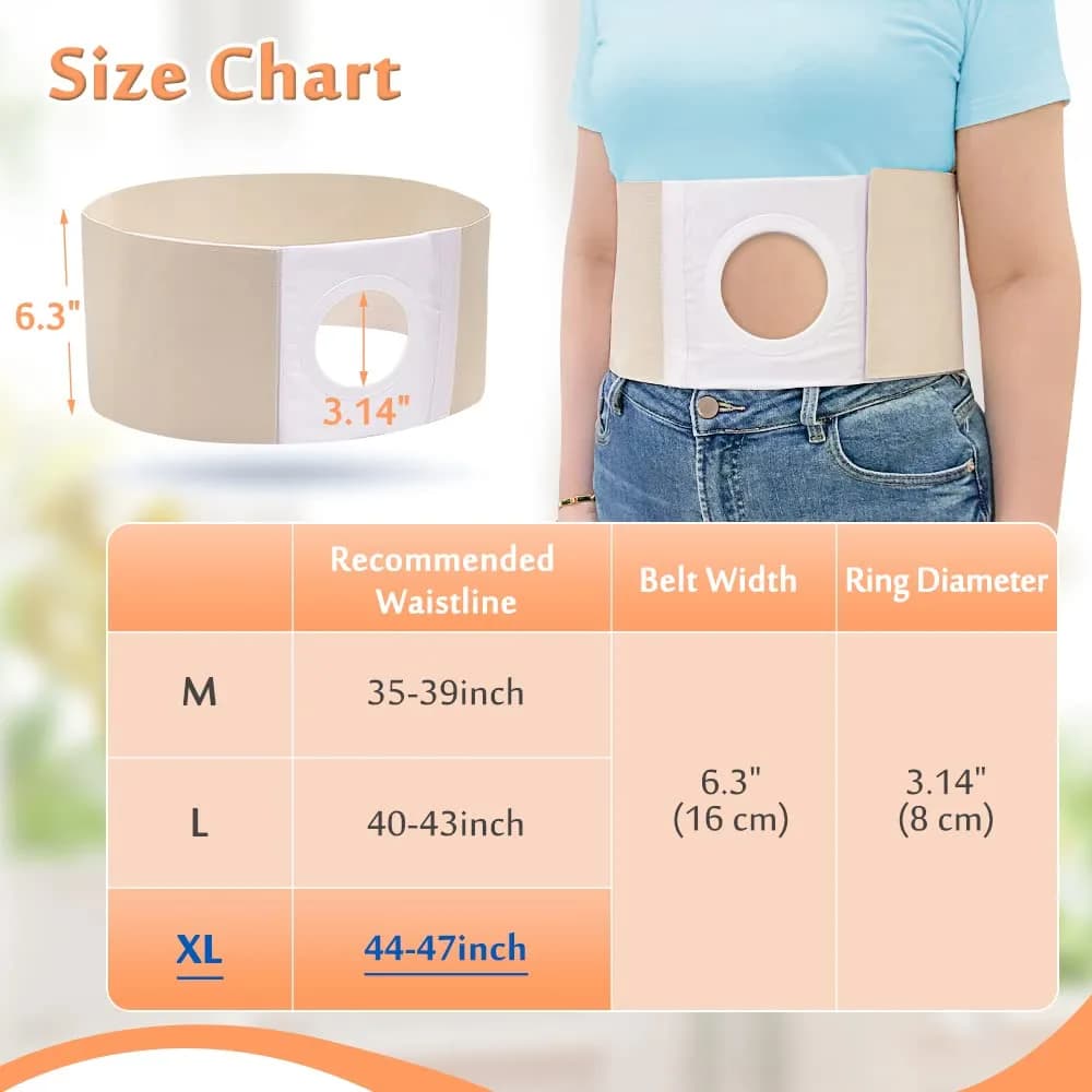 Mybow Ostomy Belt Hernia Support for Men & Women, XL 40-43 Inch Waist | Post-Operative Abdominal Binder - view 6