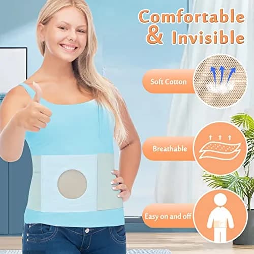 Mybow Ostomy Belt Hernia Support for Men & Women, XL 40-43 Inch Waist | Post-Operative Abdominal Binder thumbnail 3