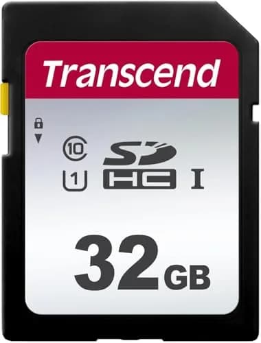 Transcend 32GB SDHC SD Card, UHS-I U1, 1080p Full HD Video, Retail Packaging thumbnail 1
