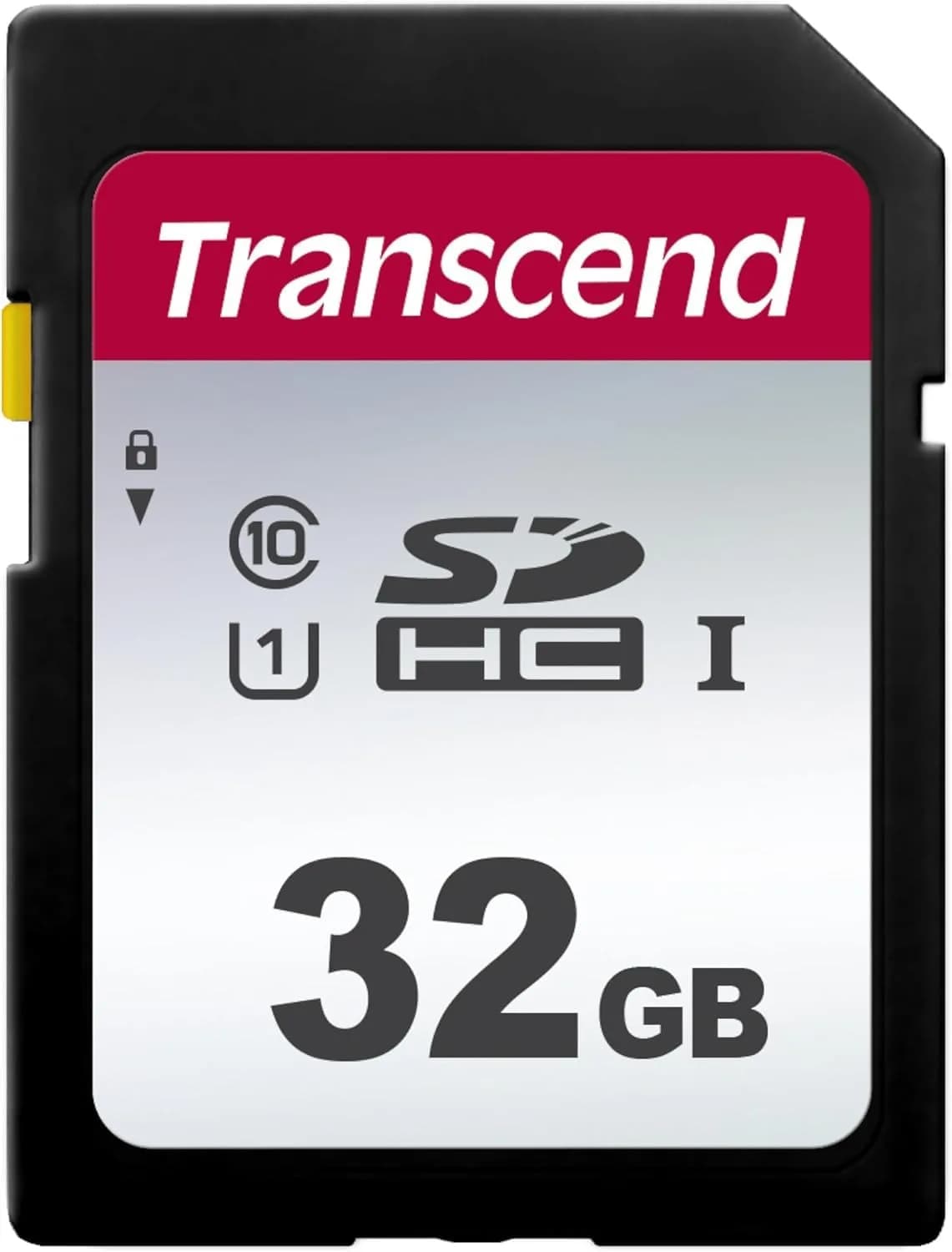 Transcend 32GB SDHC SD Card, UHS-I U1, 1080p Full HD Video, Retail Packaging - main product image