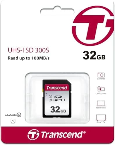 Transcend 32GB SDHC SD Card, UHS-I U1, 1080p Full HD Video, Retail Packaging thumbnail 2