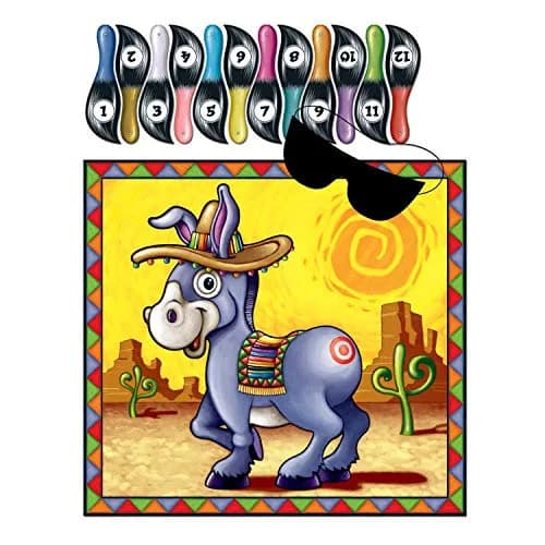 Beistle Donkey Activity Sets – 24 Party Posters & Game Supplies | Bright Colorful Fiesta & Western Fun thumbnail 2