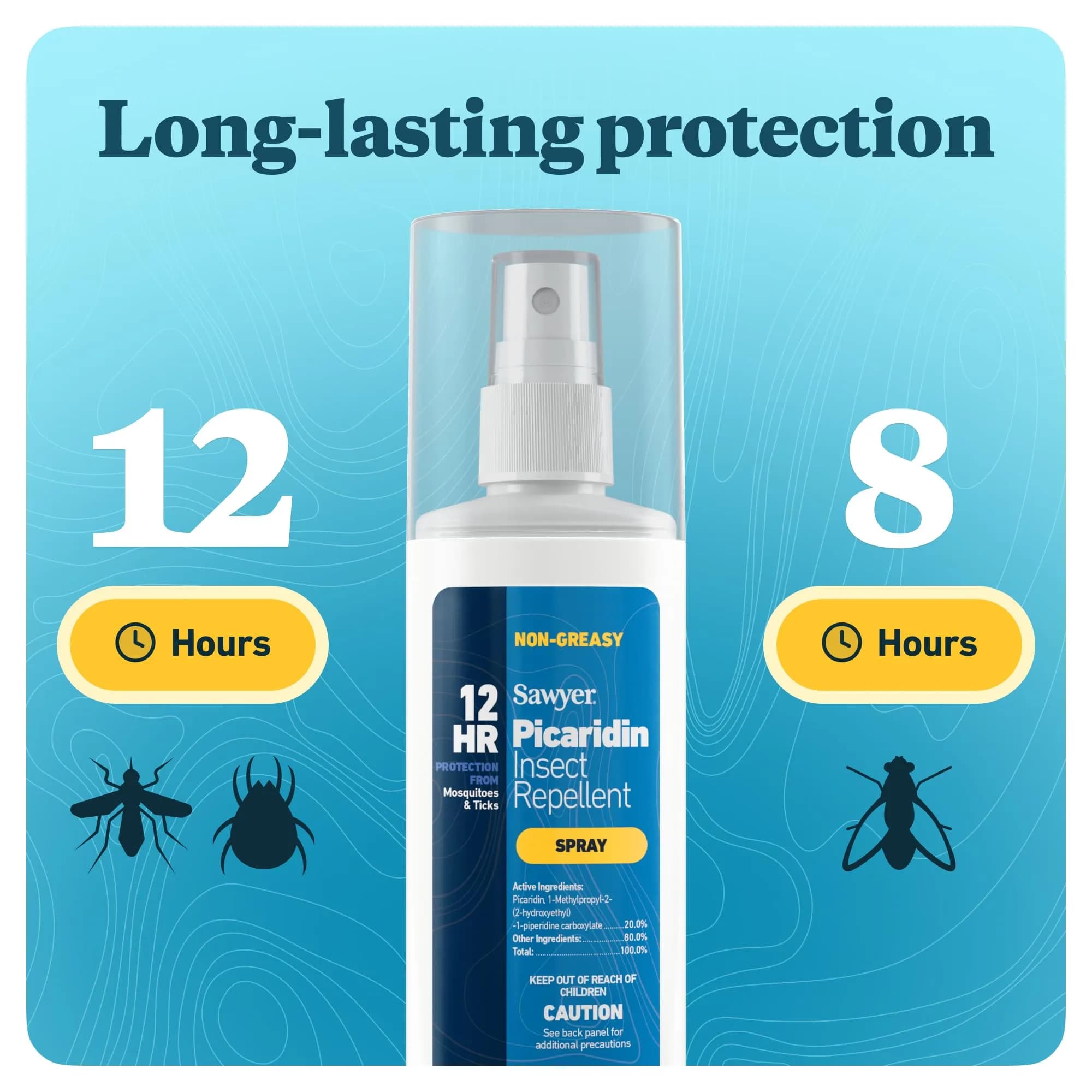 Sawyer Picaridin Insect Repellent Spray 20% — 177ml (6 Fl Oz) Pack of 2 | Repels Ticks & Mosquitoes for 12 Hours - view 6