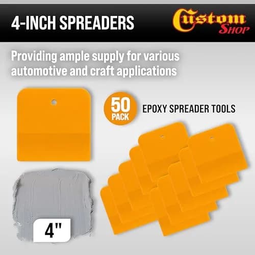 Custom Shop 4 Inch Plastic Filler Spreader Tools for Automotive | Versatile Body Repair Set thumbnail 2