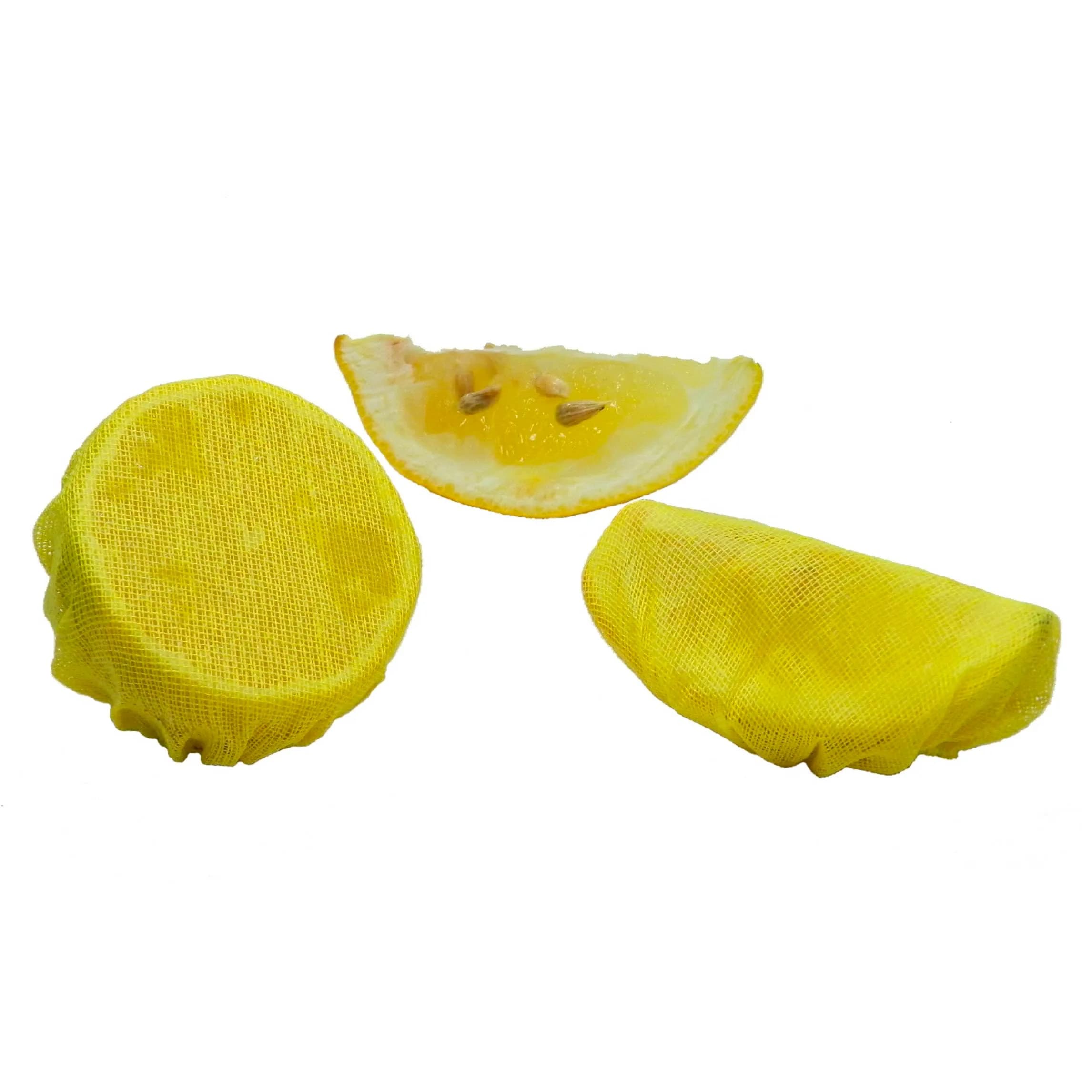 Regency Wraps Lemon Wedge Bag | Seed-Free Cotton Cover for Citrus (70-120 chars) — Yellow