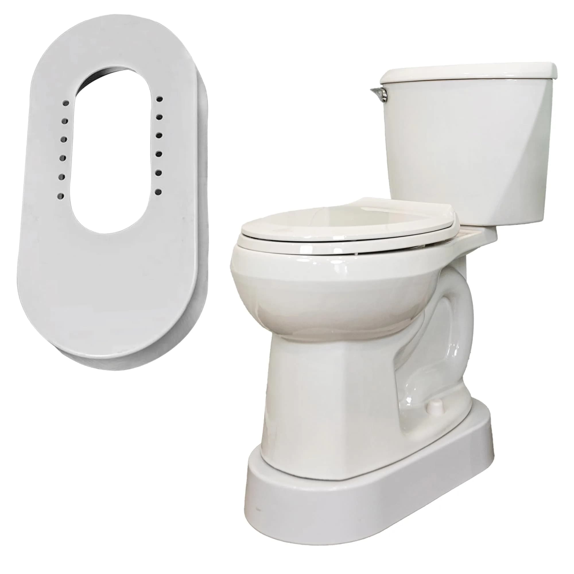 Toilevator Toilet Base Riser 3.5" | Supports 500 lb, Built-in Stability, Discreet Installation