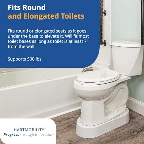 Toilevator Toilet Base Riser 3.5" | Supports 500 lb, Built-in Stability, Discreet Installation thumbnail 4