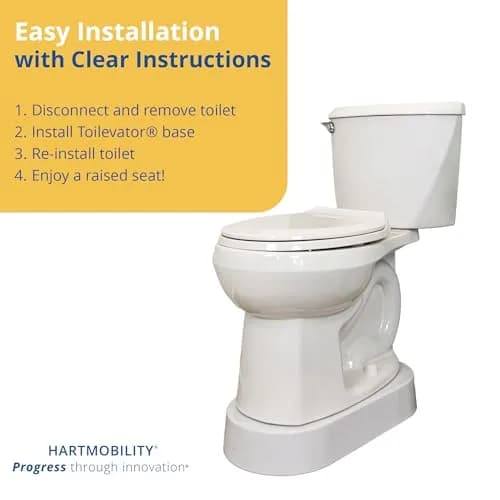 Toilevator Toilet Base Riser 3.5" | Supports 500 lb, Built-in Stability, Discreet Installation thumbnail 2
