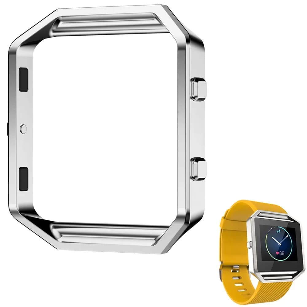 AISPORTS Silver Stainless Steel Frame for Fitbit Blaze Smartwatch | Compatible with Fitbit Blaze Only