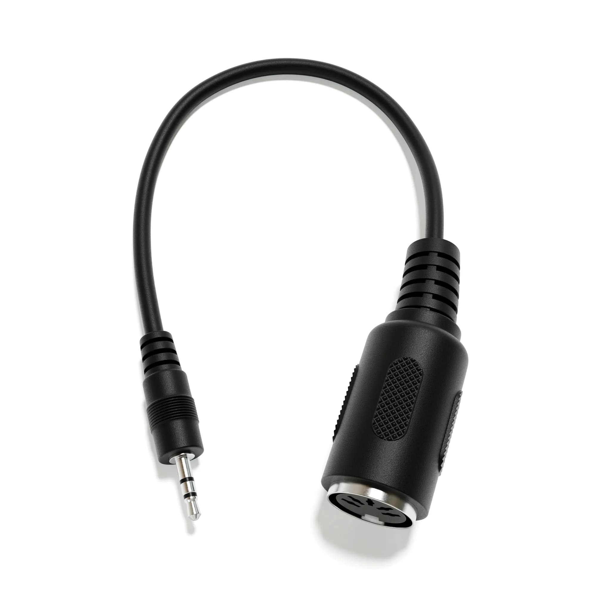 ExcelValley Female DIN MIDI Adapter Breakout Conversion Cable 15cm (0.49ft) | 5-Pin MIDI to 3.5mm TRS — A-2.5mm