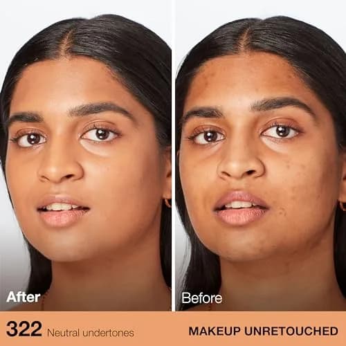 Maybelline Fit Me Dewy + Smooth Foundation, 322 Warm Honey, 29.57ml (1 Fl Oz) | Hydrating Luminous Finish thumbnail 3