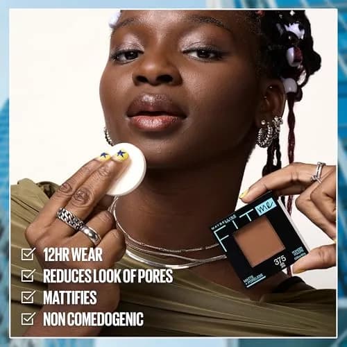 Maybelline Fit Me Matte + Poreless Pressed Face Powder Makeup Setting Powder, Nutmeg, 8g (0.29 Oz) | Controls Shine for Normal to Oily Skin thumbnail 6