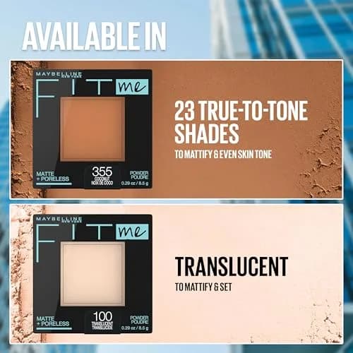 Maybelline Fit Me Matte + Poreless Pressed Face Powder Makeup Setting Powder, Nutmeg, 8g (0.29 Oz) | Controls Shine for Normal to Oily Skin thumbnail 7