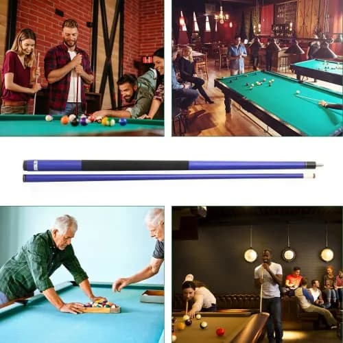 GSE Games & Sports Expert Fiberglass Graphite Pool Cue Stick 58" 20oz | Warp-Resistant Matte Blue thumbnail 6