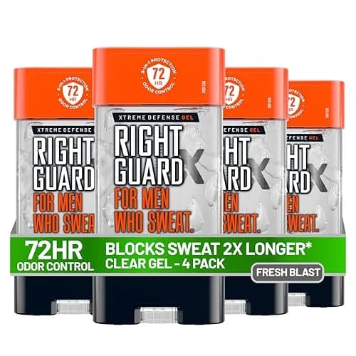 Right Guard Xtreme Defense Antiperspirant Deodorant Gel, Fresh Blast Scent, 4 oz (118 ml) | 72-Hour Odor Control thumbnail 1