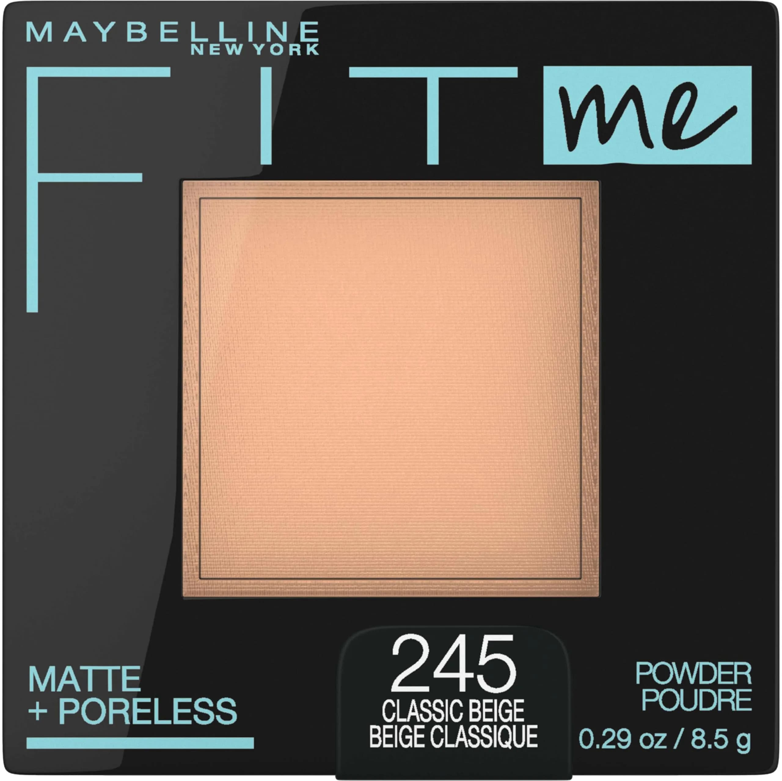 Maybelline Fit Me Matte + Poreless Pressed Powder Makeup Classic Beige 0.29 oz (8.2 g) | Shine Control for Normal to Oily Skin - main product image